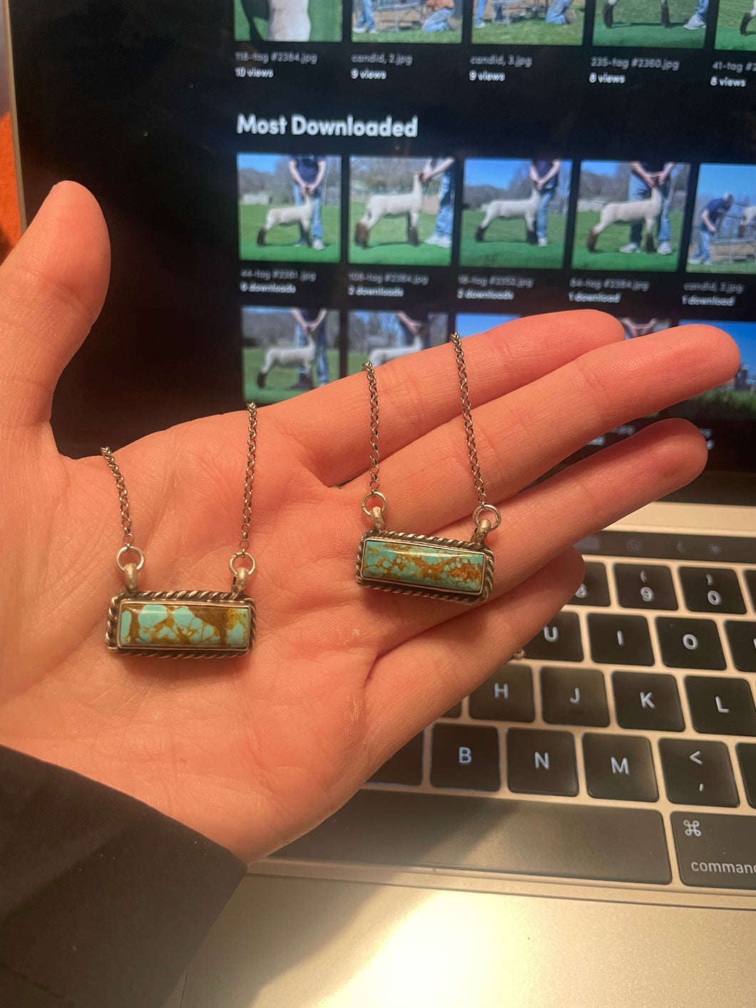 Turquoise Bar Necklaces