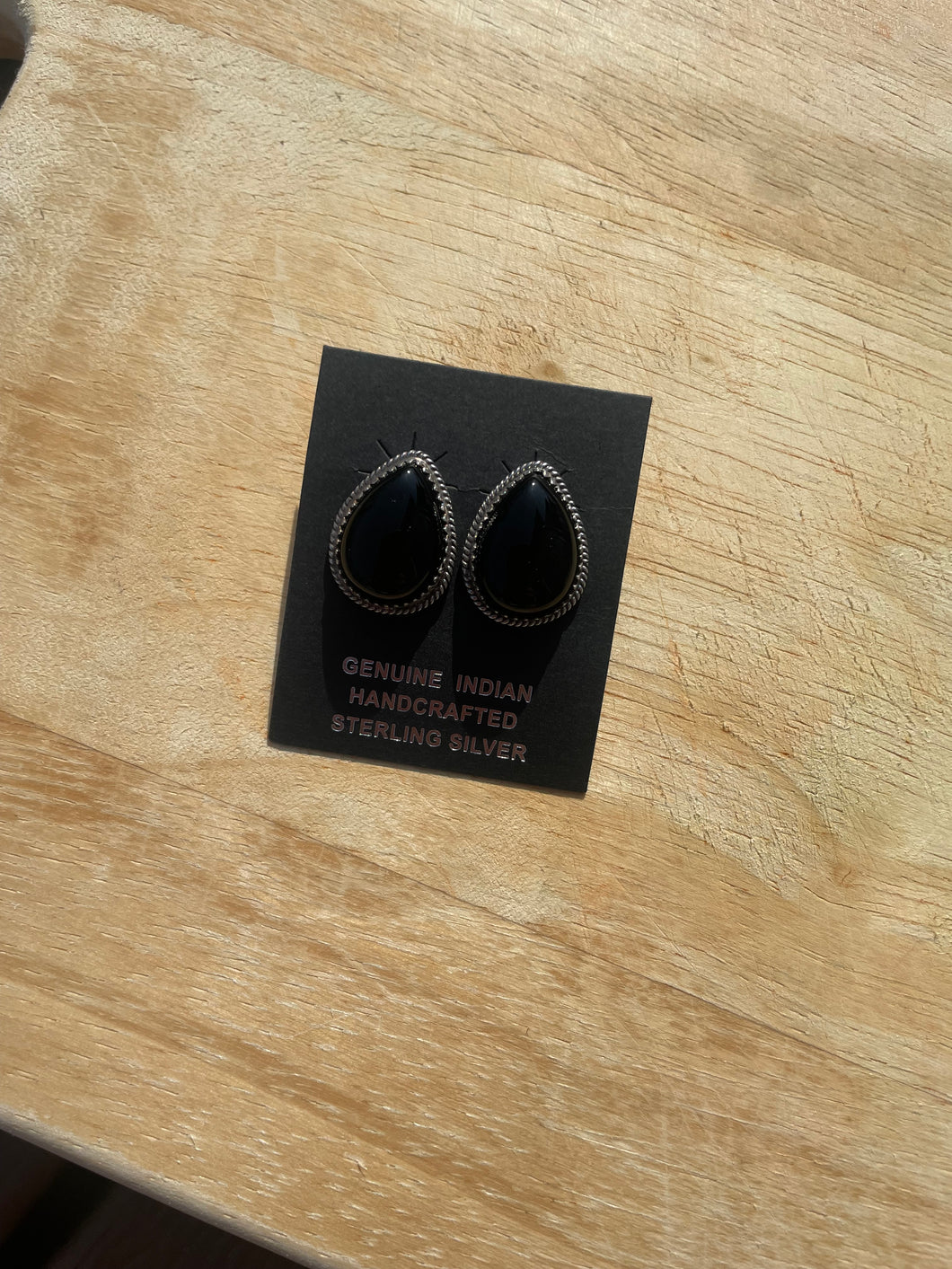 Black Onyx Teardrop Earrings