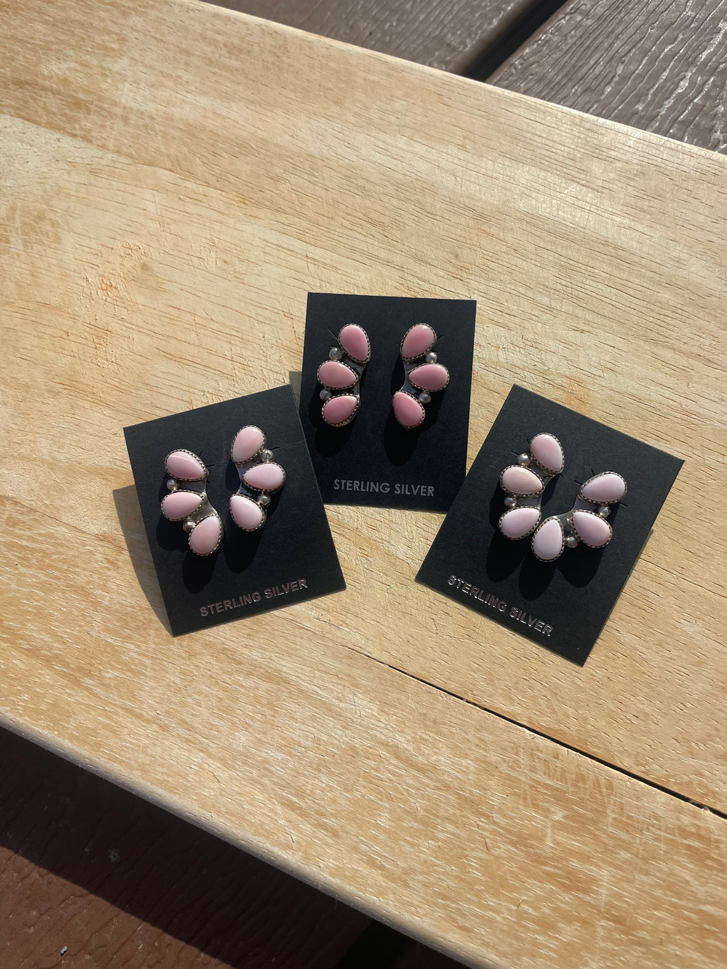 Pink Conch Droplet Earrings