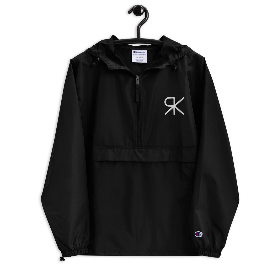 Embroidered Champion Packable Jacket (white lettering)